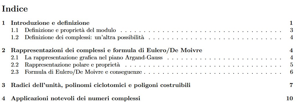 Approfondimento sui numeri complessi
