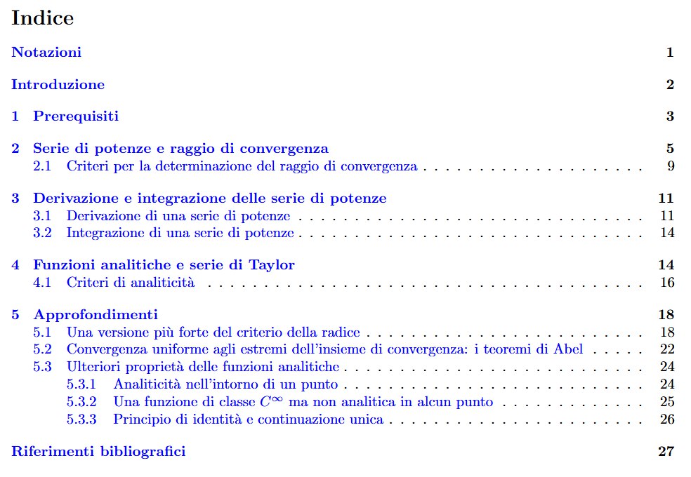 Teoria delle serie di potenze